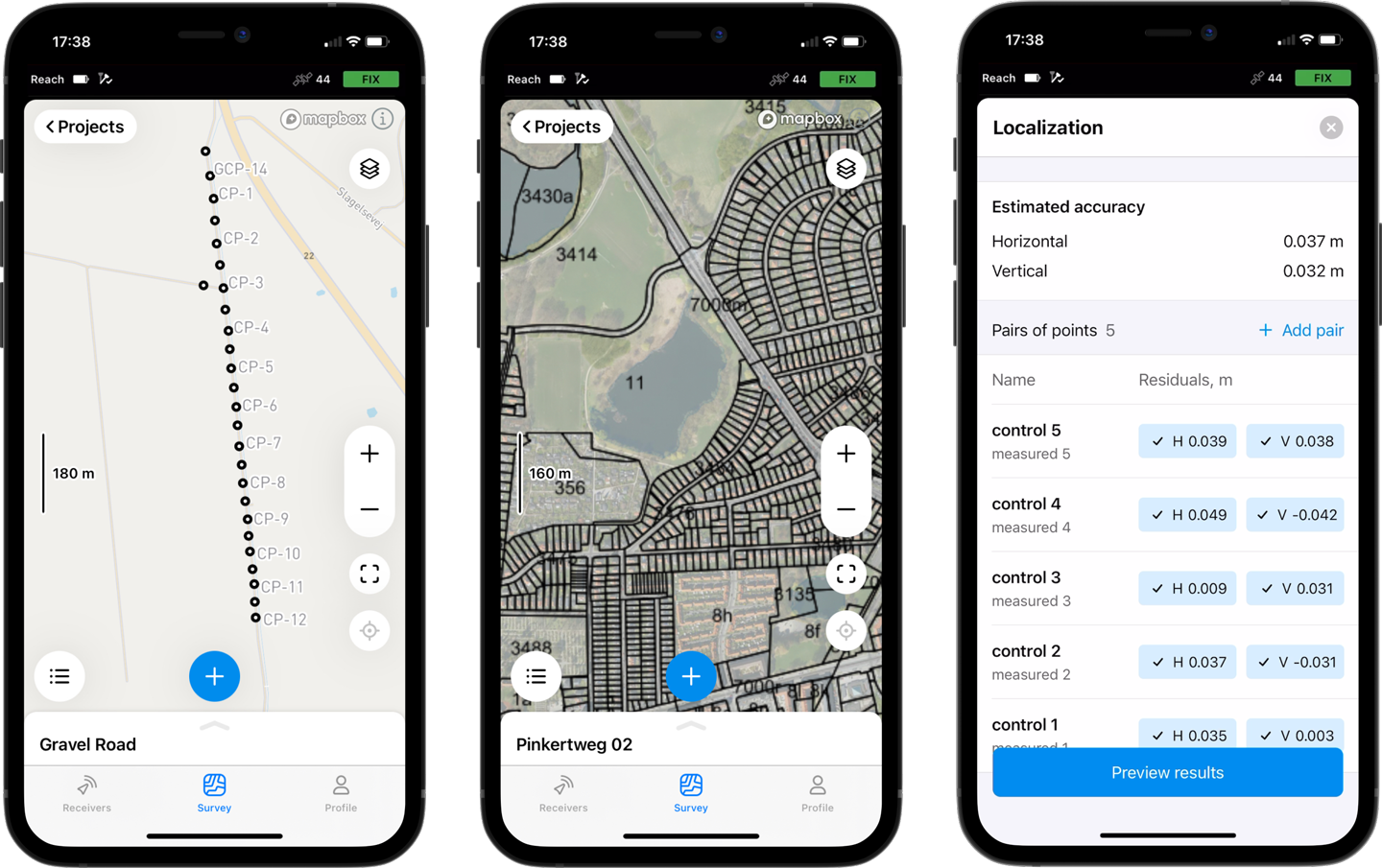 GPS Reach RS3 incluye la aplicación Emlid Flow